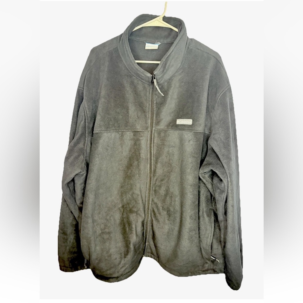 Columbia Mens Fleece Full Zip Sweater Grey Plus Size 4X